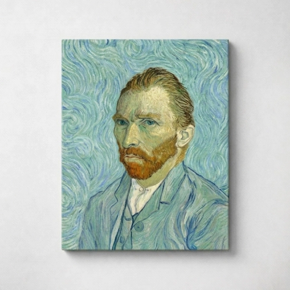 19. Self portrait, 1889 - Vincent Van Gogh 19. Self portrait, 1889 - Vincent Van Gogh