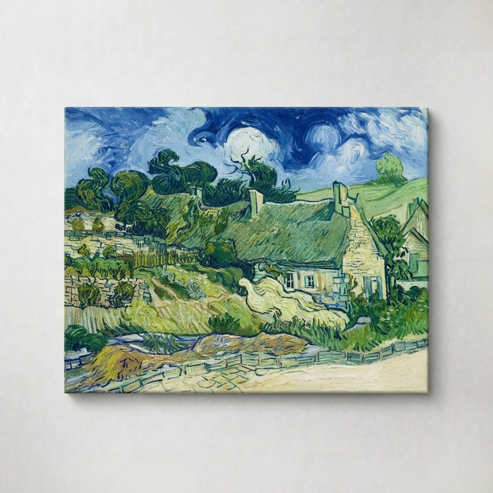 22. Thatched cottages at Cordeville - Vincent Van Gogh 22. Thatched cottages at Cordeville - Vincent Van Gogh